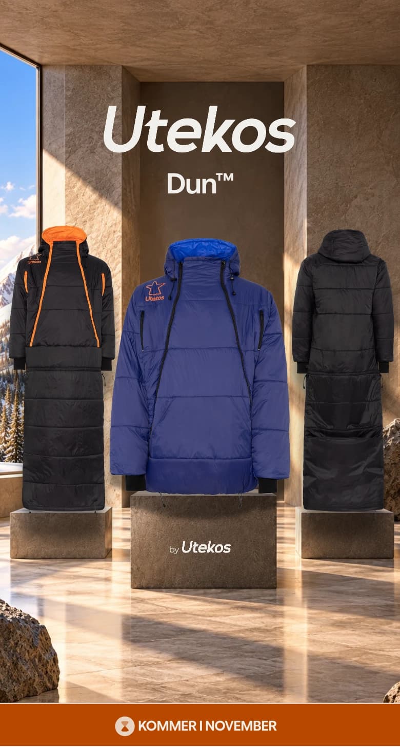 Varmeplagg fra Utekos Dun™ og Comfyrobe™.